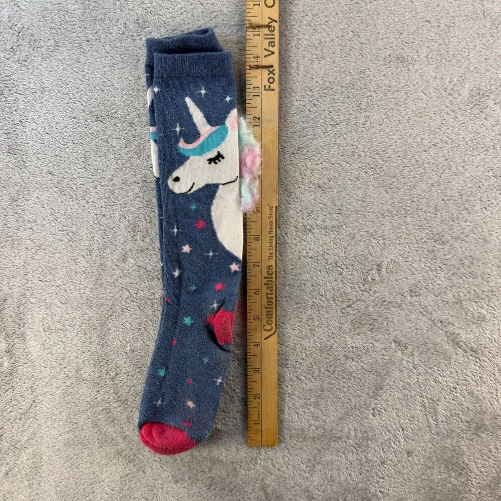 Girls Novelty Sock Lot 7 Pairs Unicorn Llama Fox Knee High Crew Cute Mixed